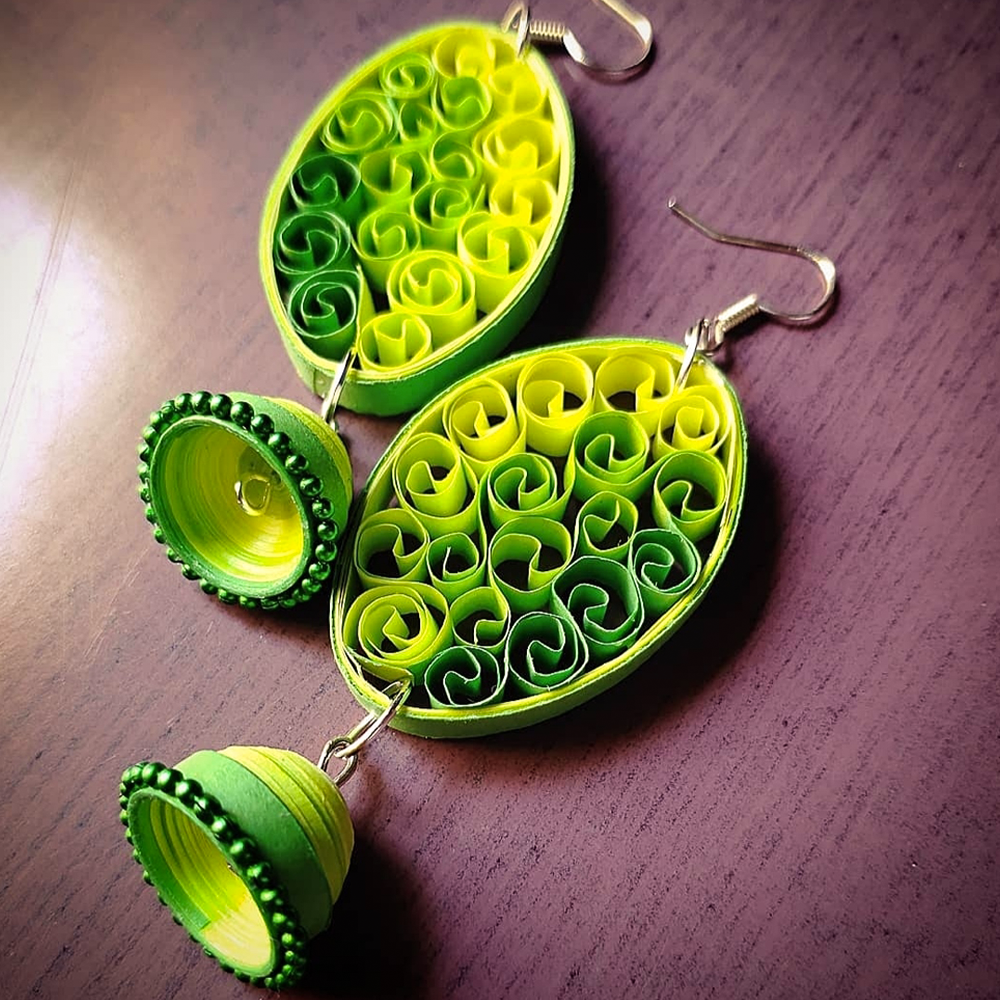 Designers Collection Paper Quilling Ear Rings for Women DSERC023 (Combo) :  Kalpana Neve: Amazon.in: Fashion
